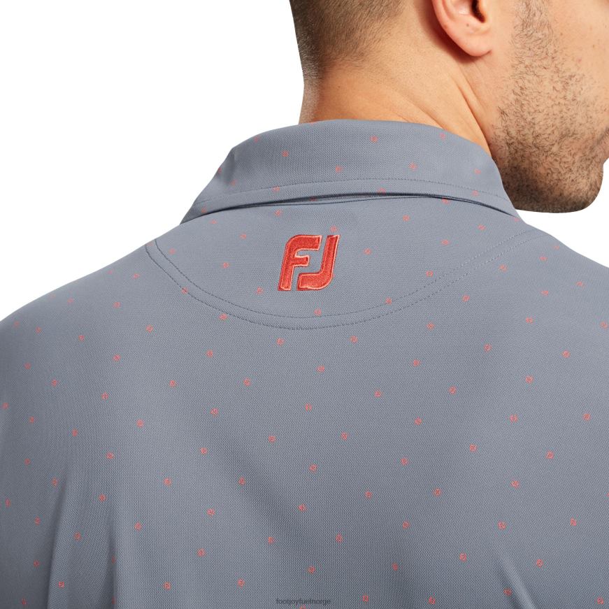stretch pique fj print skifer-korall R6P2F1309 skifer-korall Footjoy