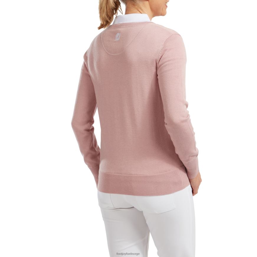 ullblanding v-hals genser dame rosa R6P2F1585 rosa Footjoy