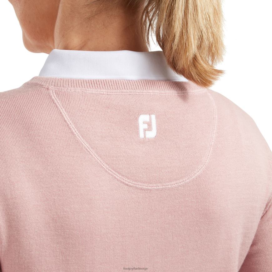 ullblanding v-hals genser dame rosa R6P2F1585 rosa Footjoy